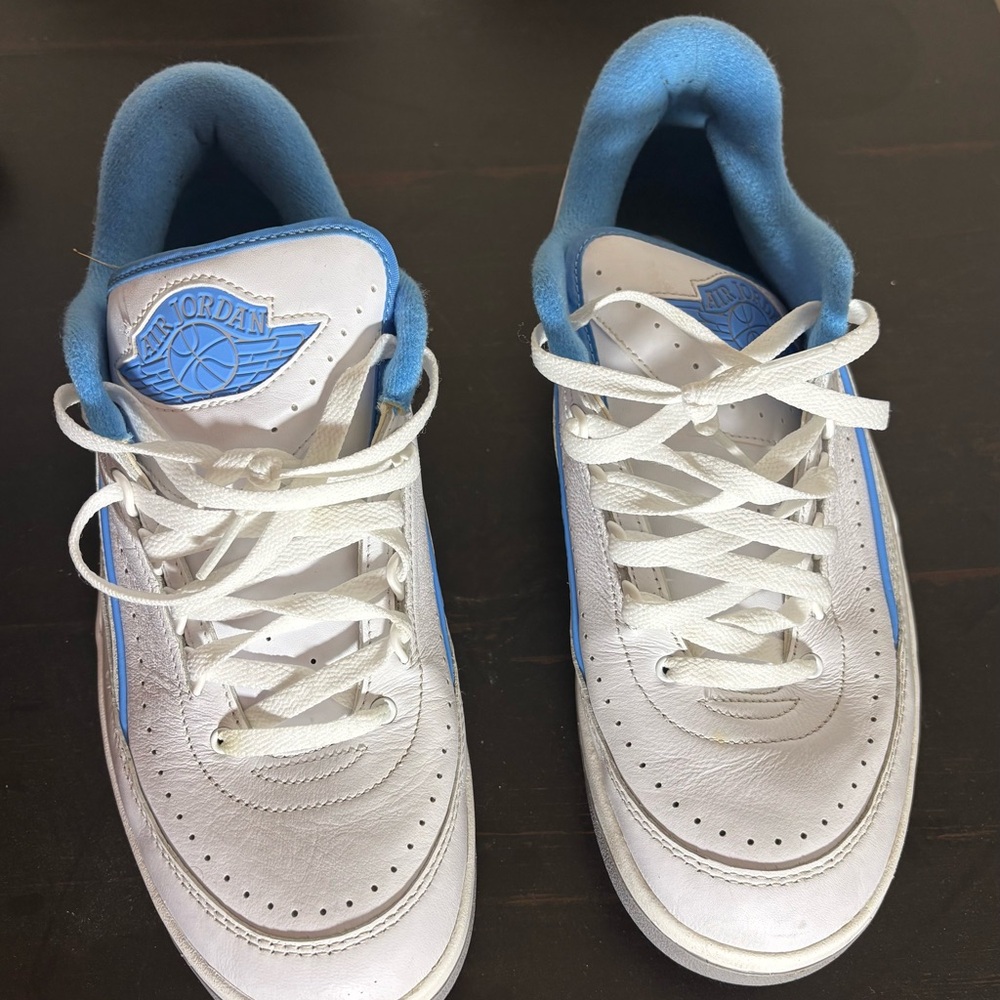 Jordan White and Light Blue Sneakers